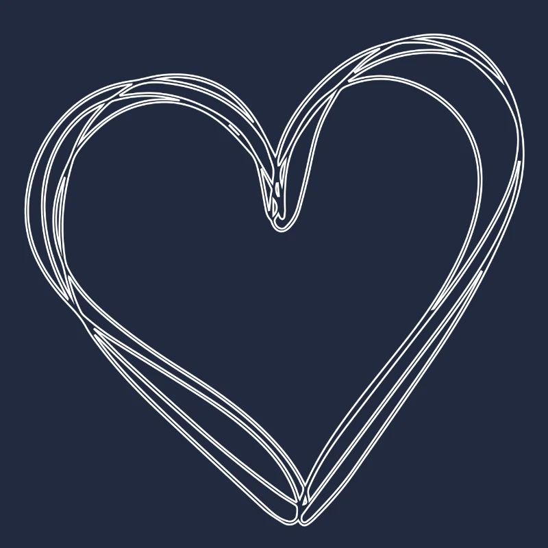 Lignes blanches d'illustration de coeur