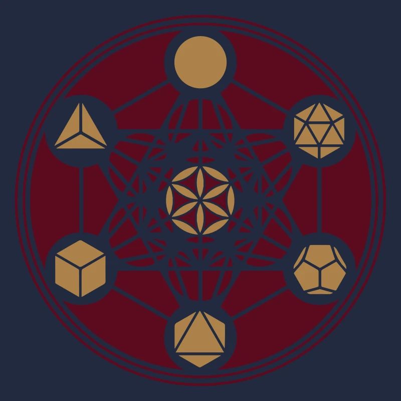Metatrons Würfel, 23 Farben, Platonische Körper