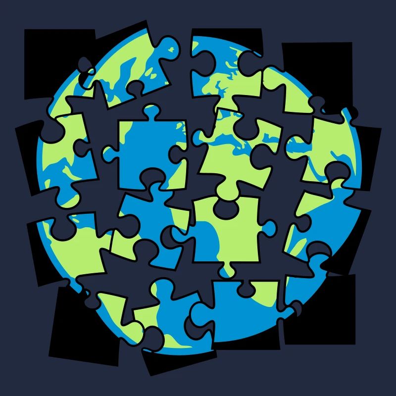 Pièces de puzzle de la terre pièce de puzzle construire spi
