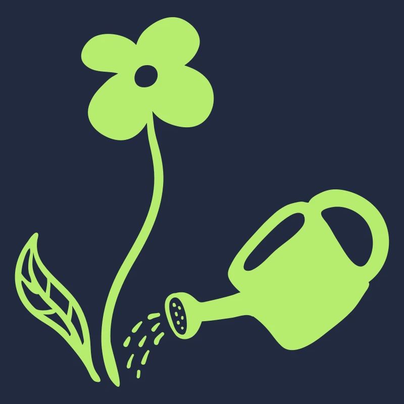 Blumen gießen - line