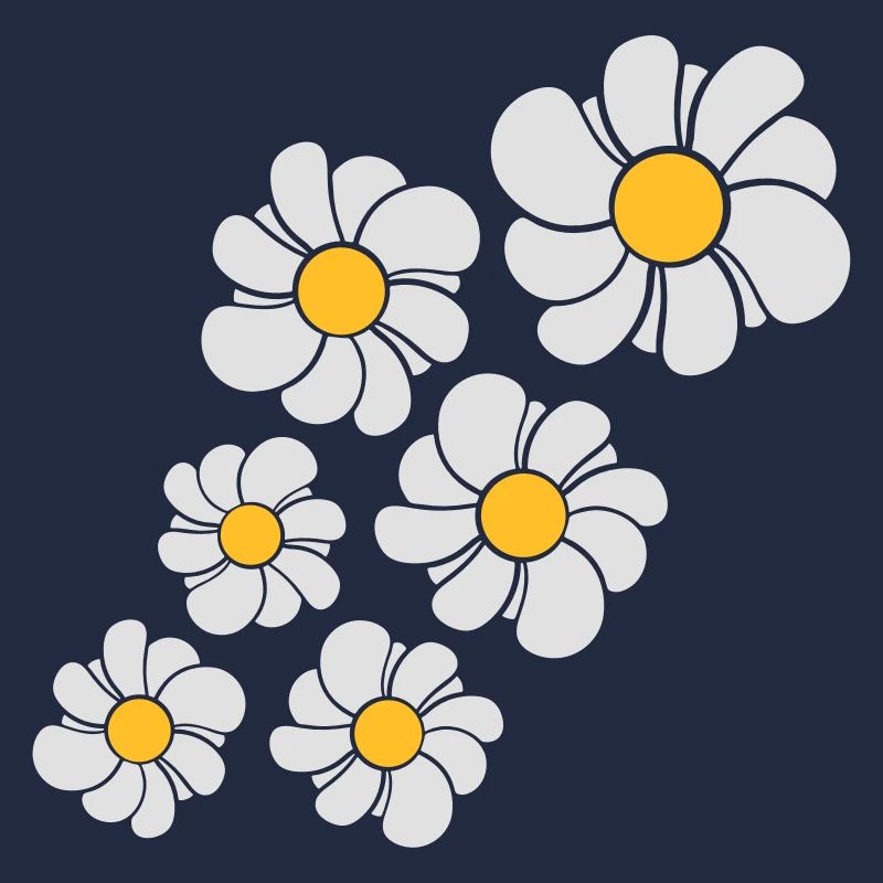 pattern design blue flower daisy buttercup daisy b