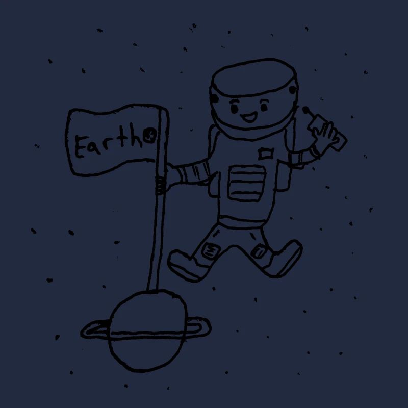 Comic astronaute dans l'espace