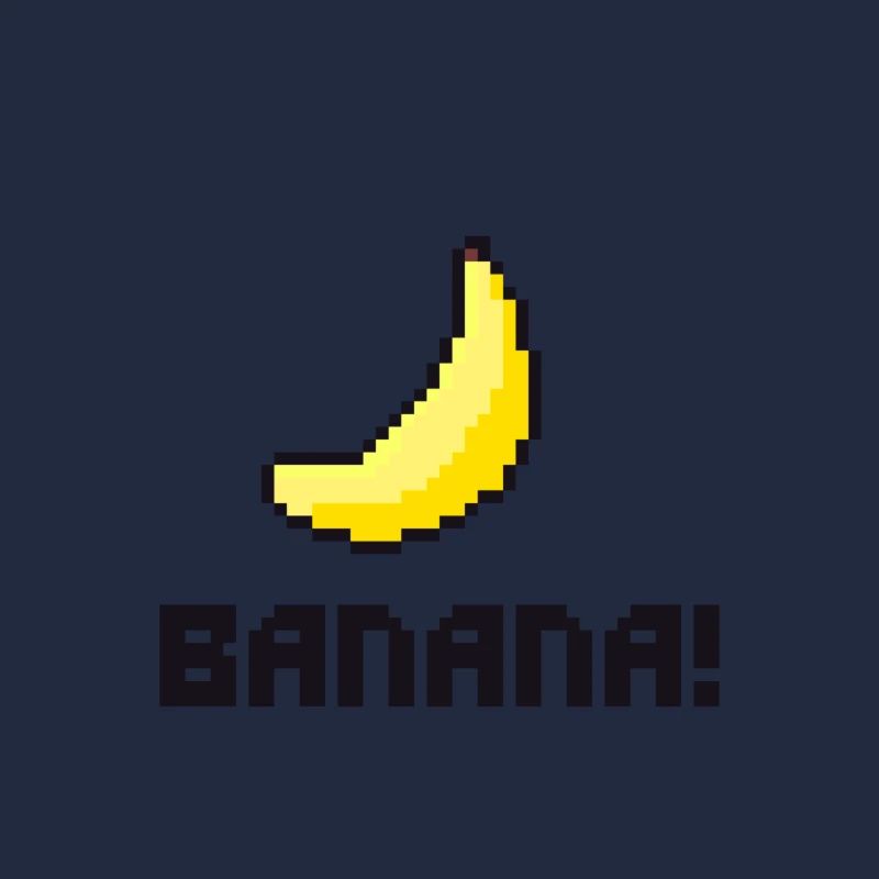 Type de pixels de banane rétro