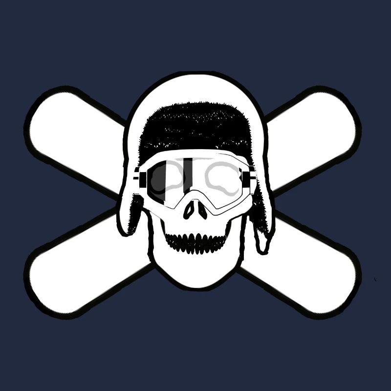 Cadeau de crâne de pirate de snowboard