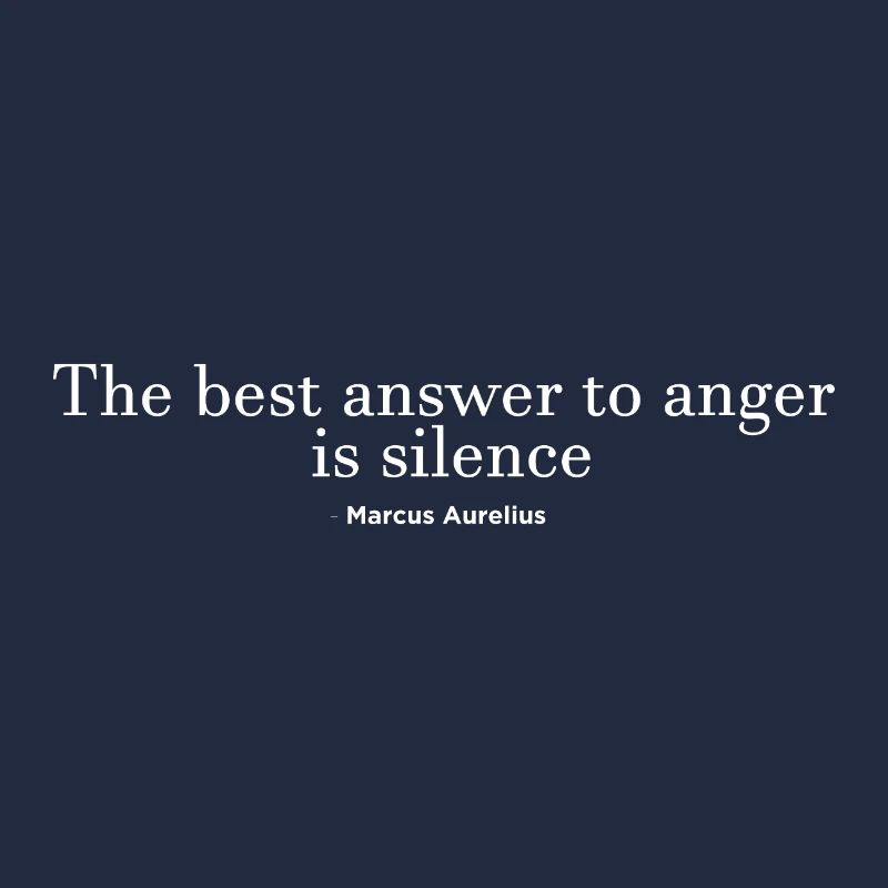 Stoic The best answer to anger is silence Geschenk