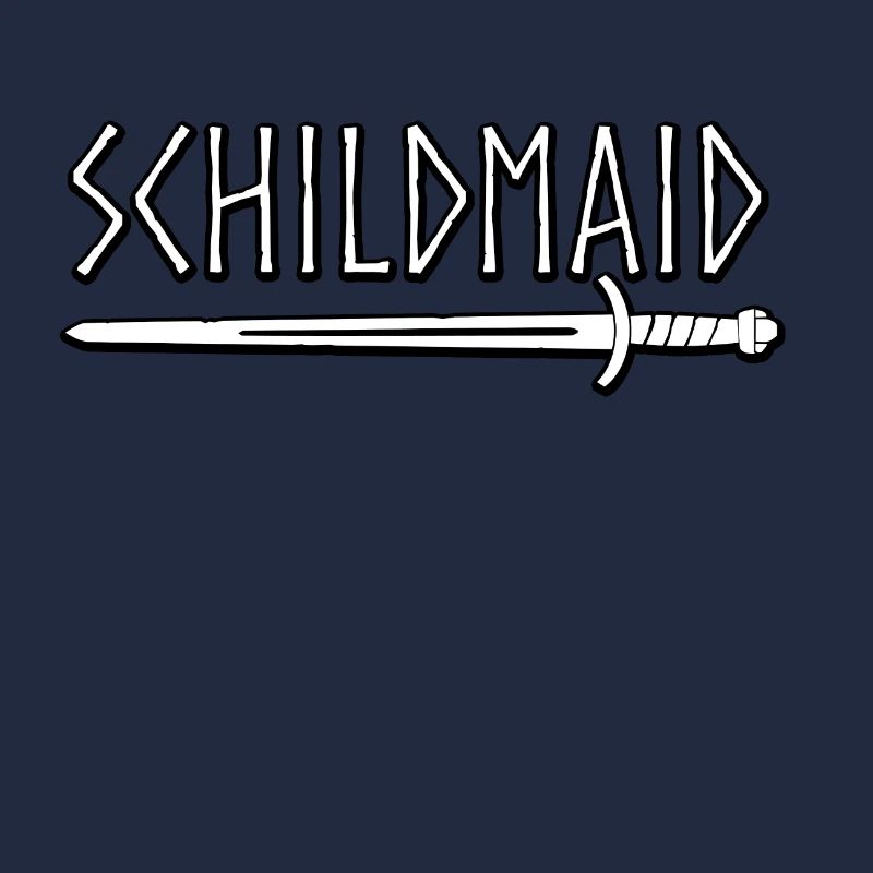 Lettrage Schildmaid avec épée Vikings