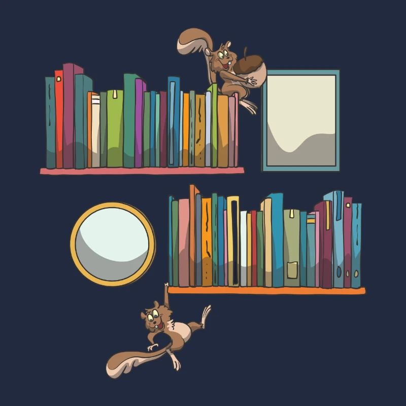 Bücherregal Buch Bücher Eichhörnchen