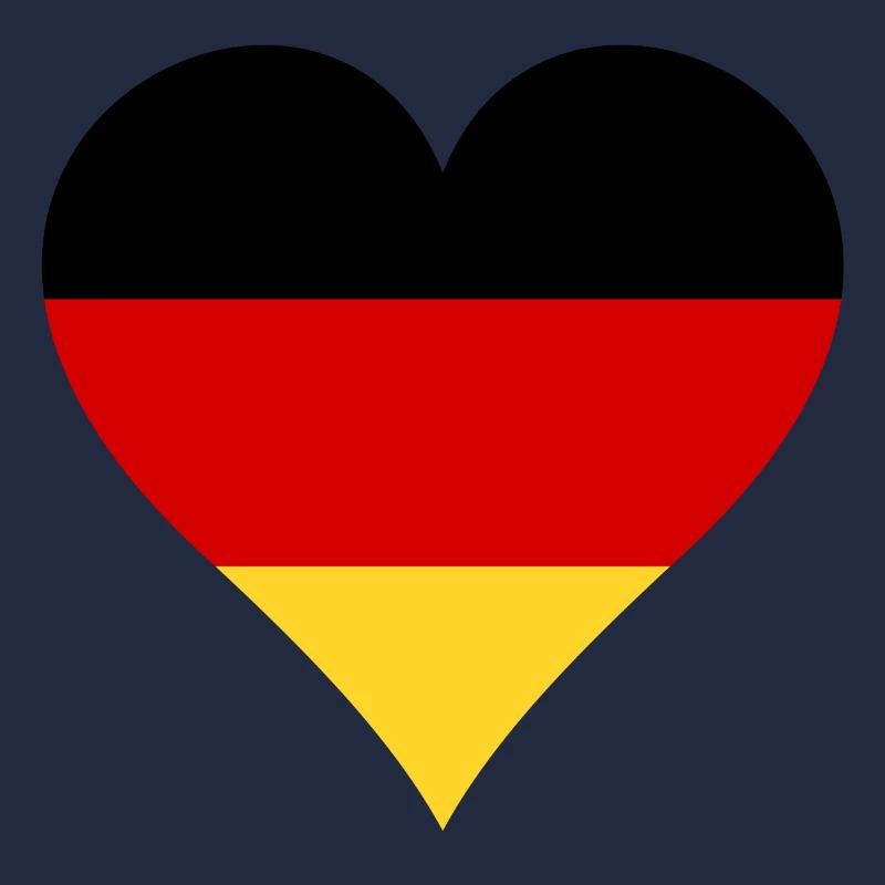 Deutsche Flagge in Herzform