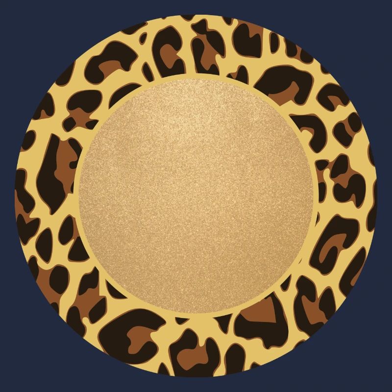 Leopard Pattern Leopard Print Circle Frame Name