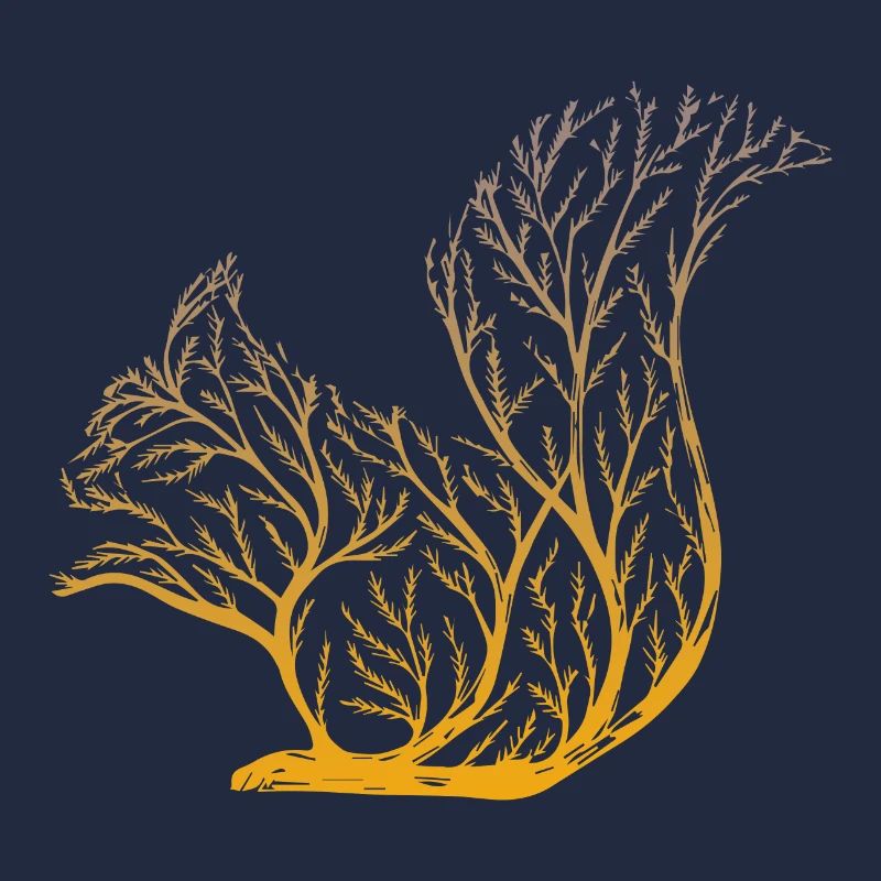 Écureuil d'un arbre