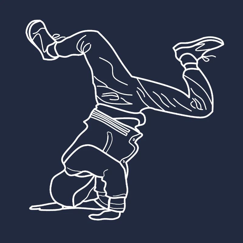 bboy breakdance Elbow Freeze blanc