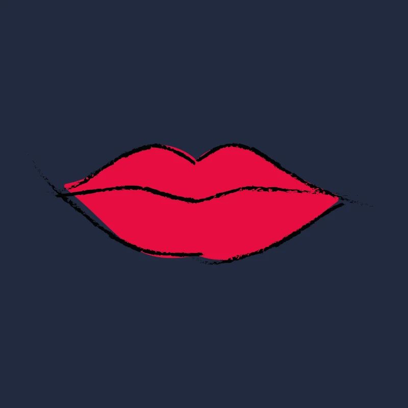 Mund rote Lippen
