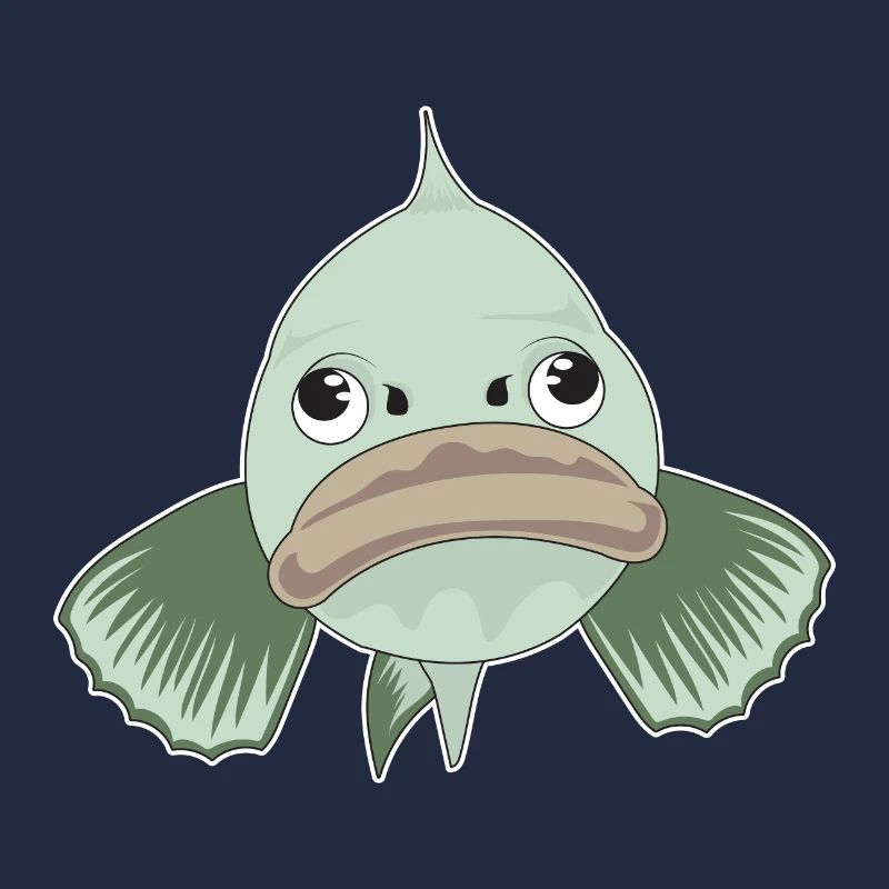 Grumpy Fish Emotion Aquarium Funny gift idea