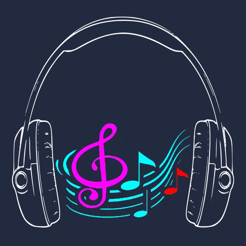 Headphone music notes