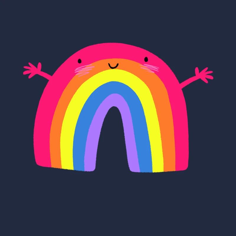 Nette Regenbogenumarmung