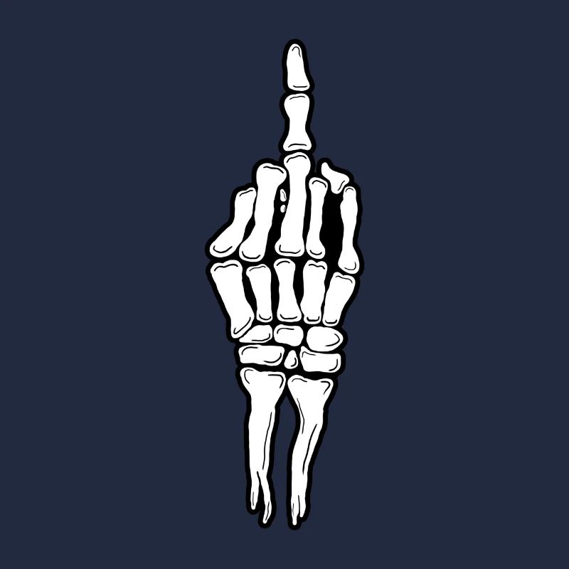 Skeleton middle finger