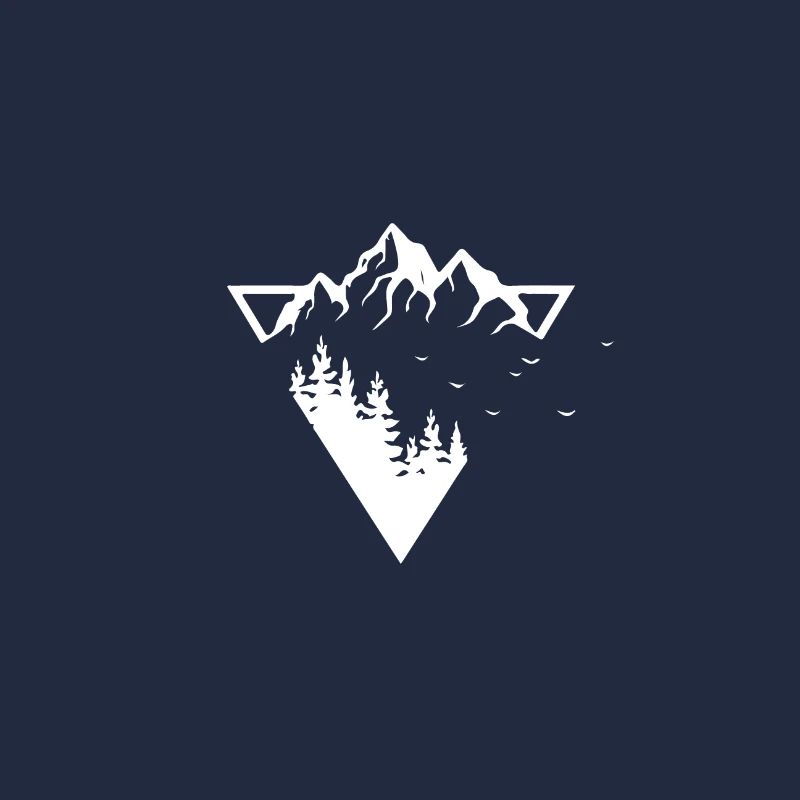 Triangle mountains nature forest