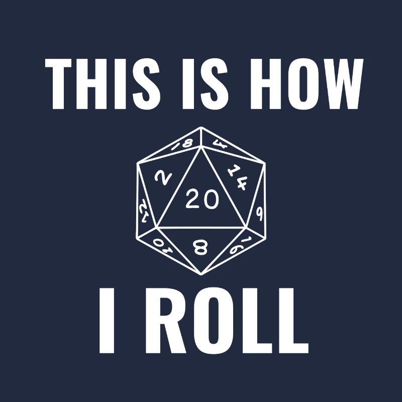 20 sided dice roll white