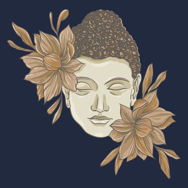 Bouddha avec des fleurs