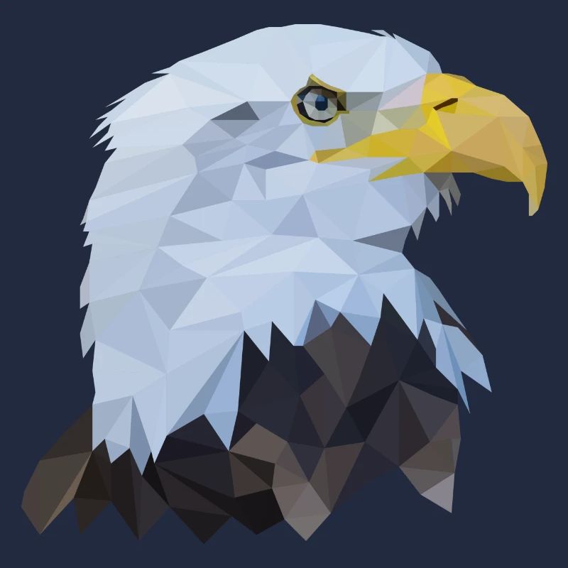 Eagle head polygon bird