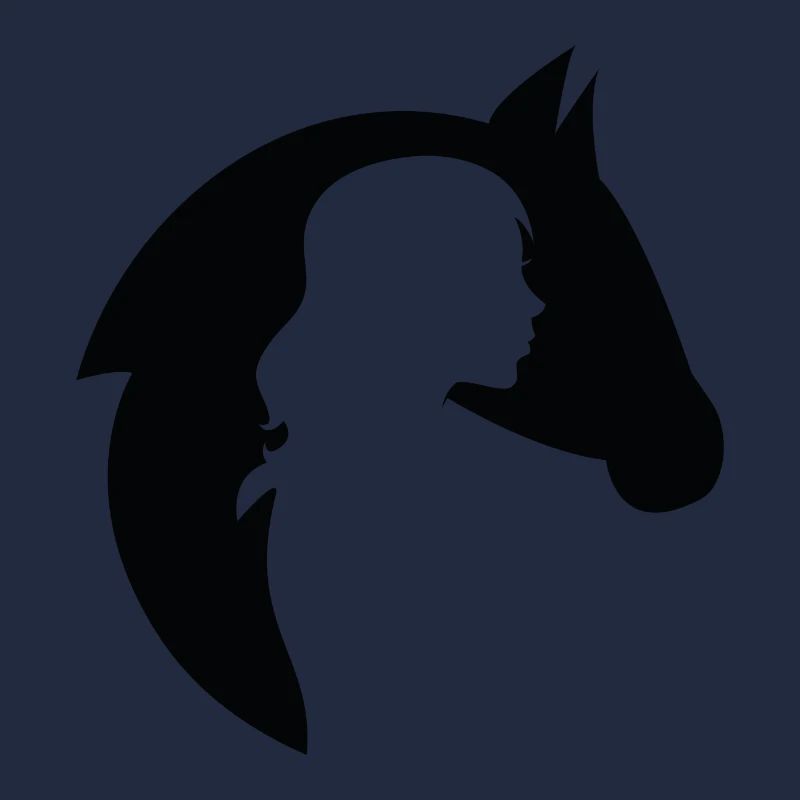 Pferd Geschenk Reiten Mädchen Silhouette