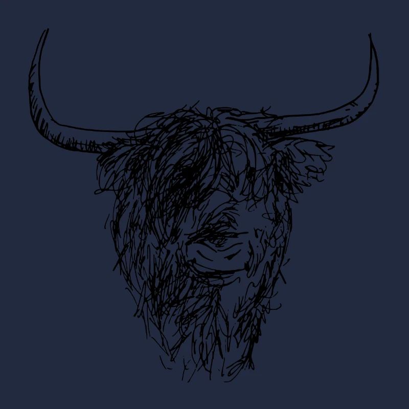 Scottish Highlander - Tuschezeichnung