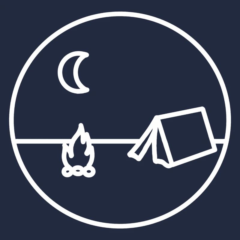 Camping -midnight + campfire