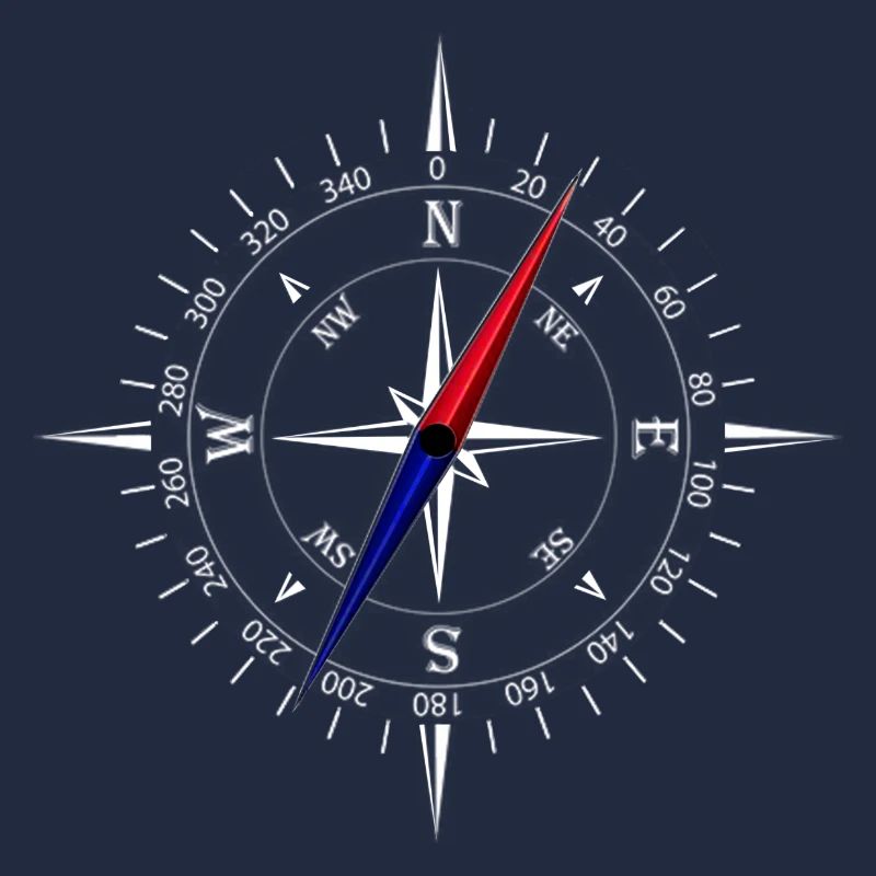 Compass with white scale - Adventure Navigation