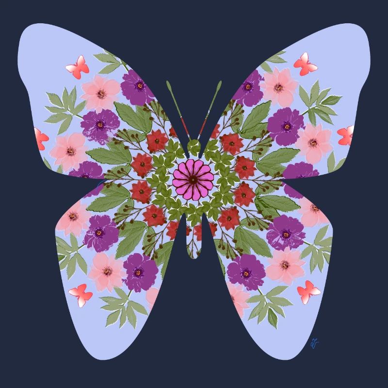 papillon et fleurs