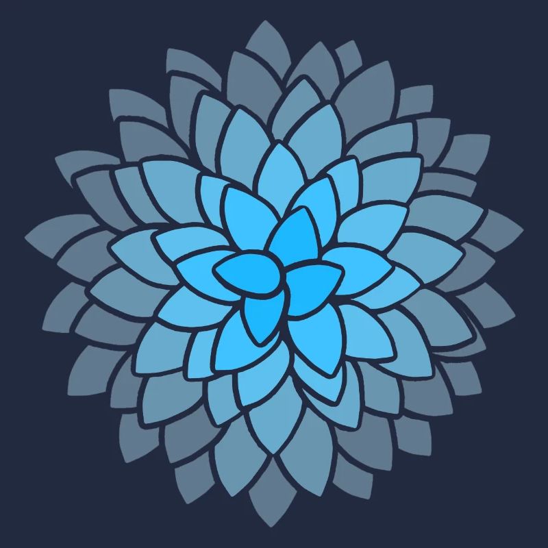 MUMS Flower Hellblau Blumen