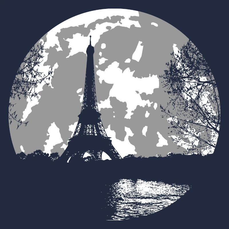 full moon and bets - Eiffel Tower