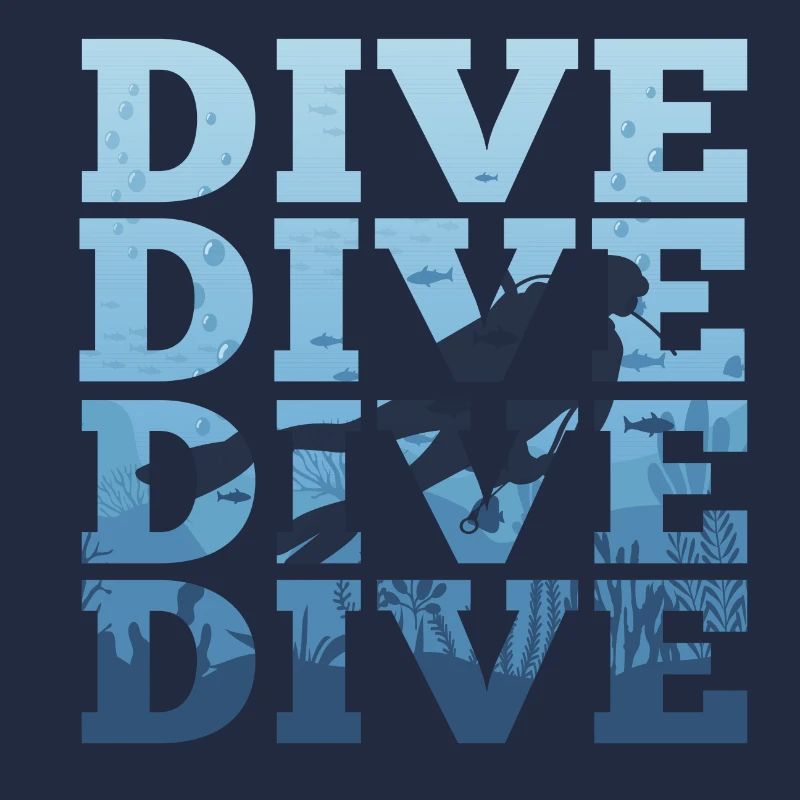 Diver de plongée cool avec motif cool