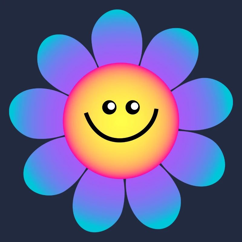 Glücklich Lila blau Gänseblümchen Blume