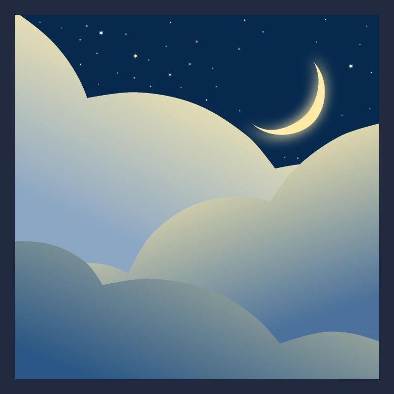 Ciel nocturne avec lune