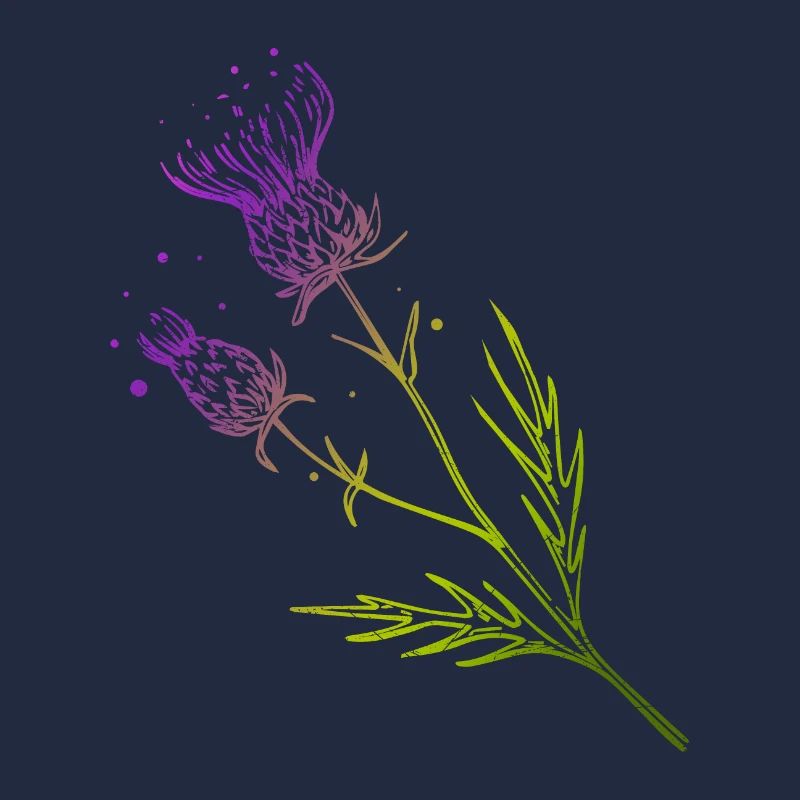 Schottland Distel Blume Tattoo Design Geschenkidee