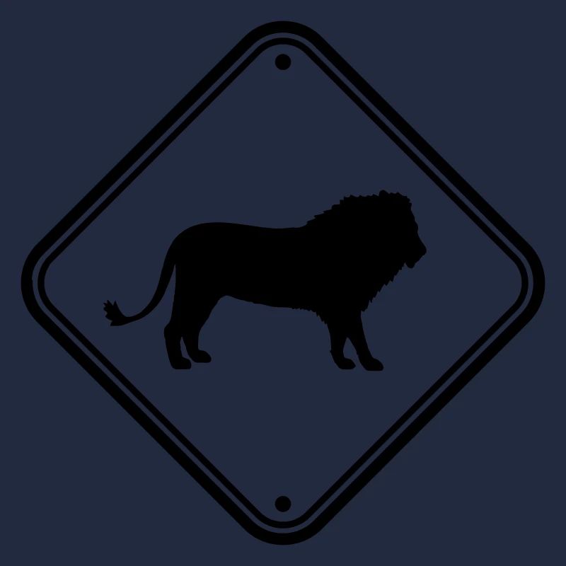 Schild Vorsicht Löwe