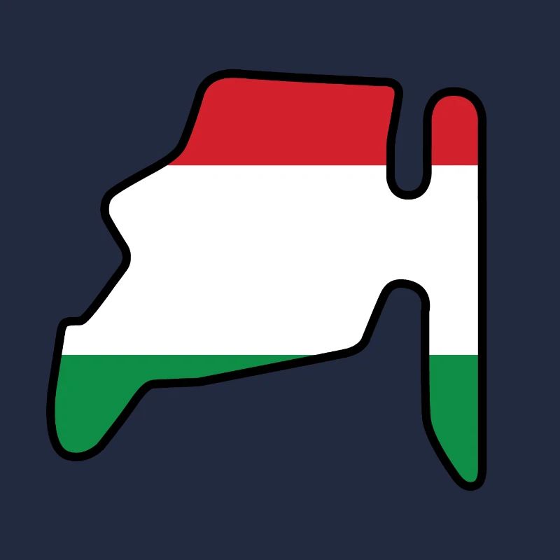 Ungarn Rennstrecke Mit Flagge
