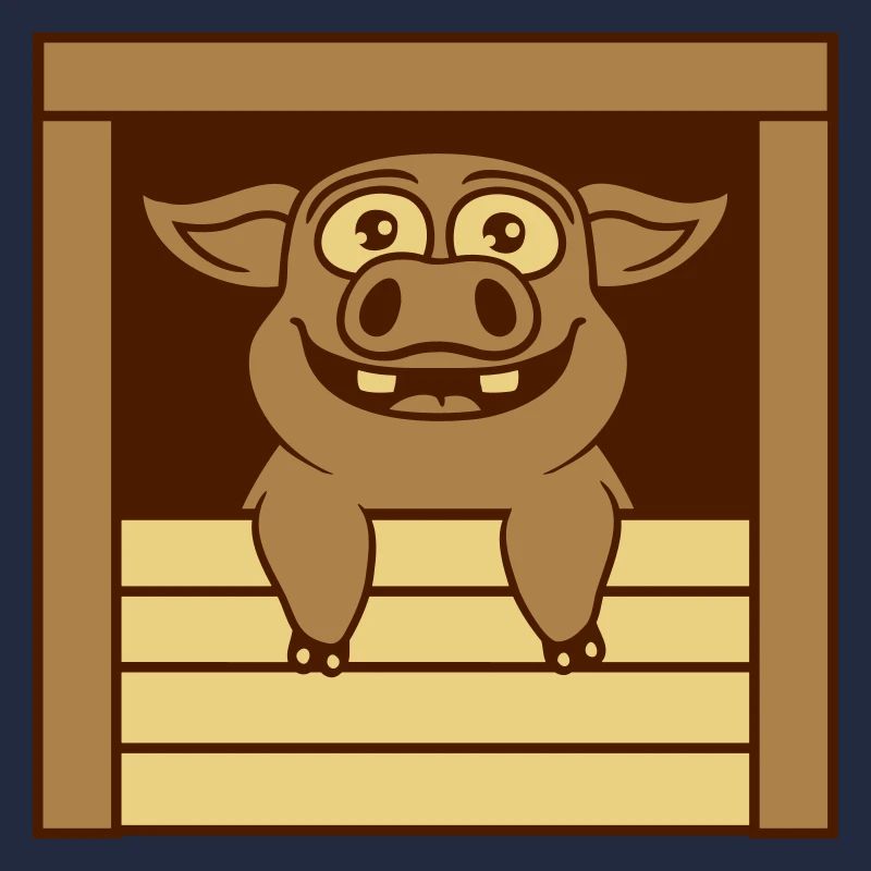 Comic witziges Stall Schwein