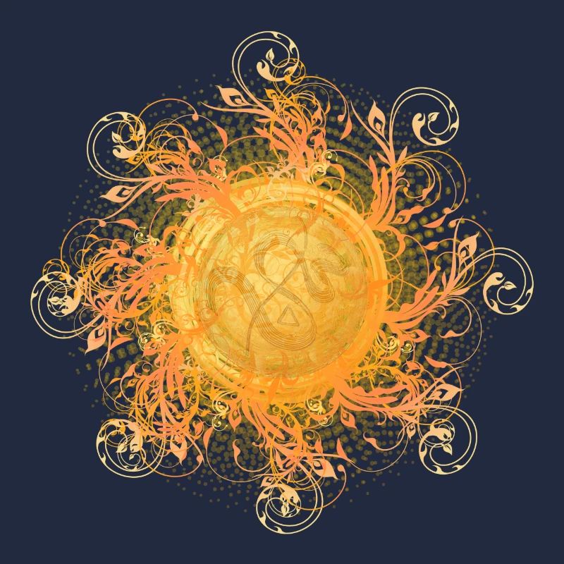 verschnörkelter Lichtwirbel, Sonne, SSL, Symbol