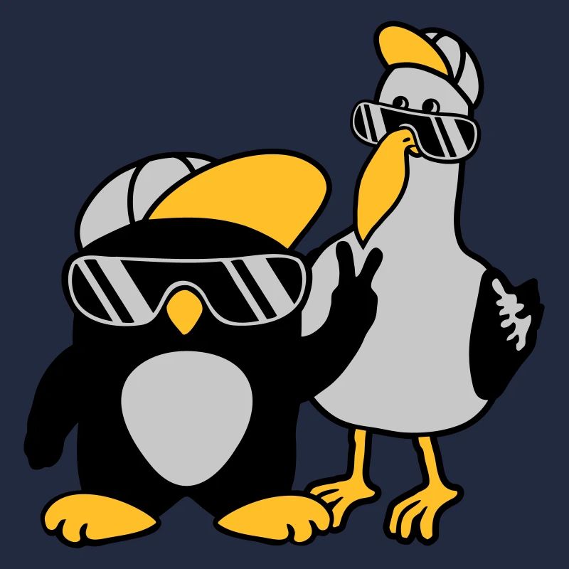 Möwe Pinguin 2 Freunde