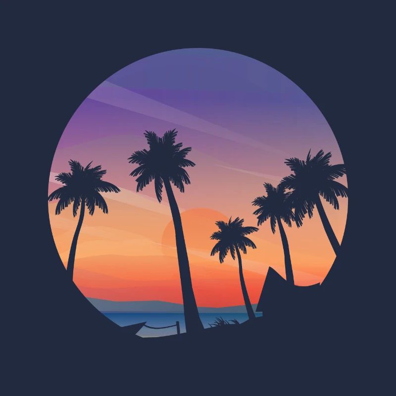 Soleil du soir sur la plage