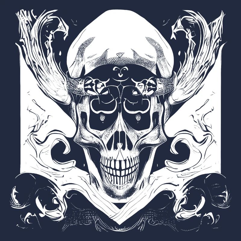 Halloween- oder Horror- Totenschädel mit Ornamente