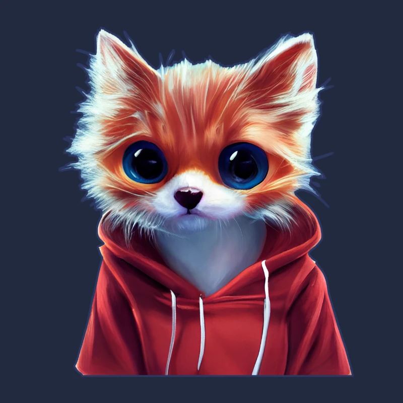 Chat avec sweat à capuche