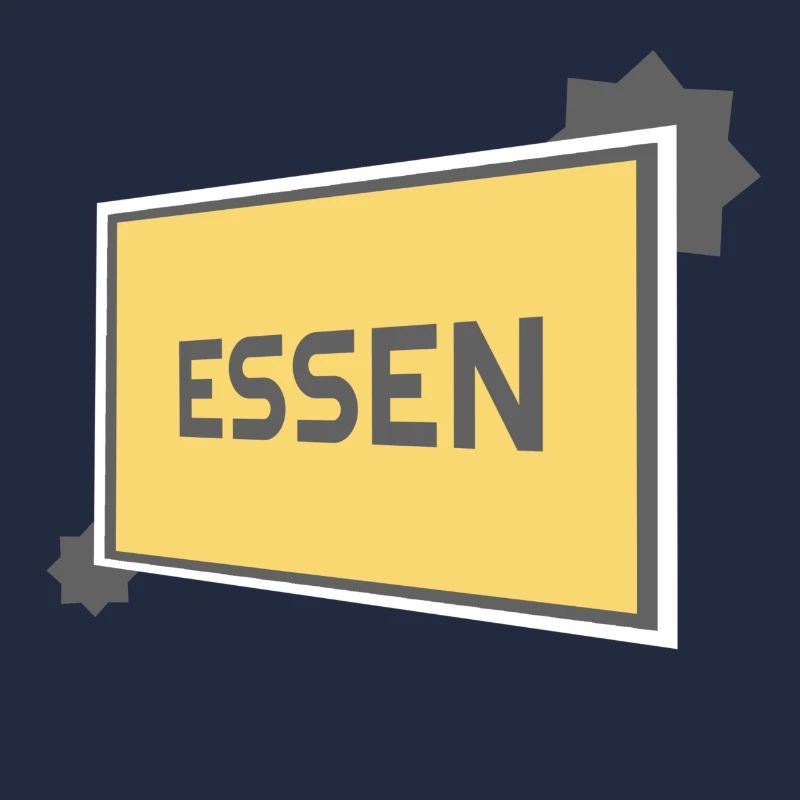 Essen Ortsschild - modern grey