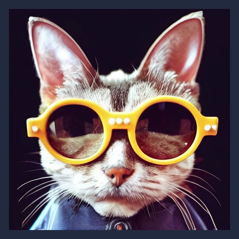 lustige Katze mit funky Brille