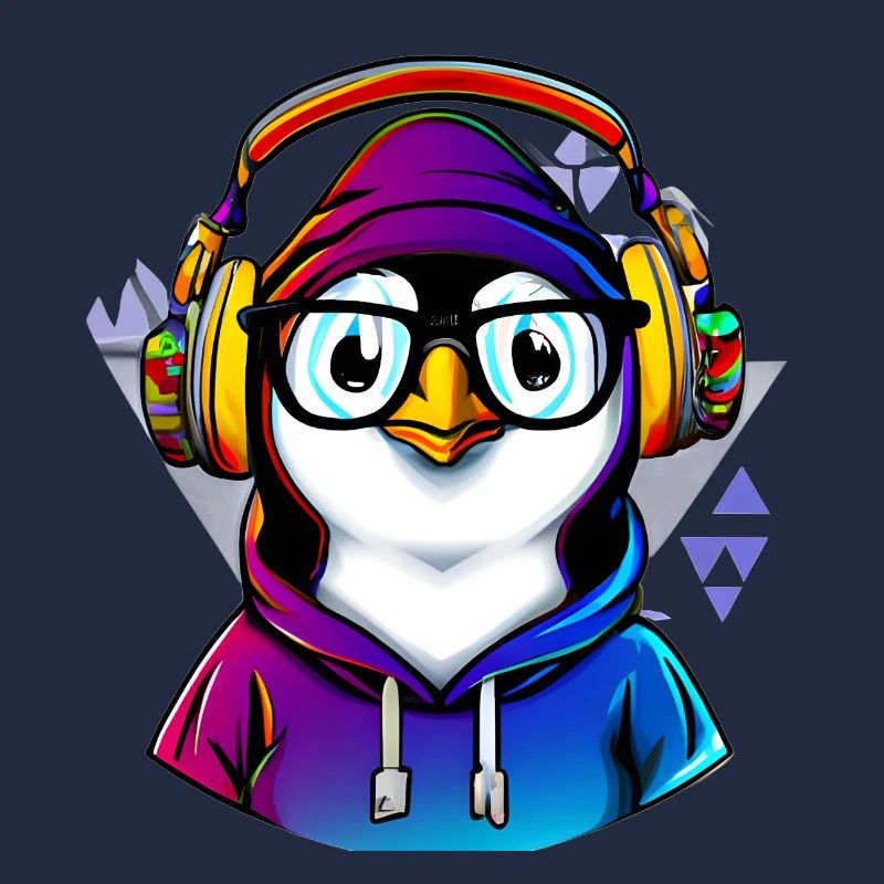 Nerd Pinguin mit Pullover