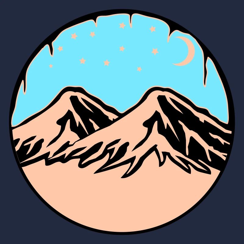 Montagnes de ciel étoilé