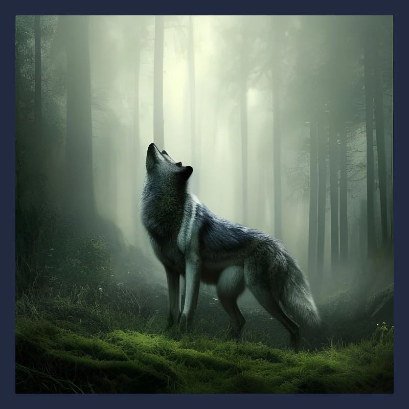 Loup hurlant à minuit