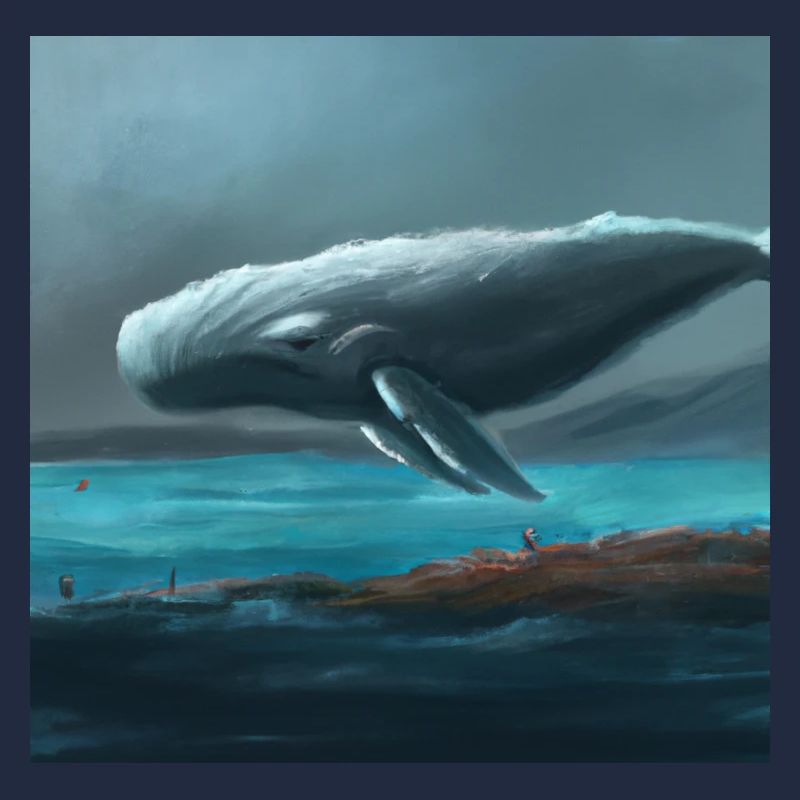 Wal schwebt am Himmel
