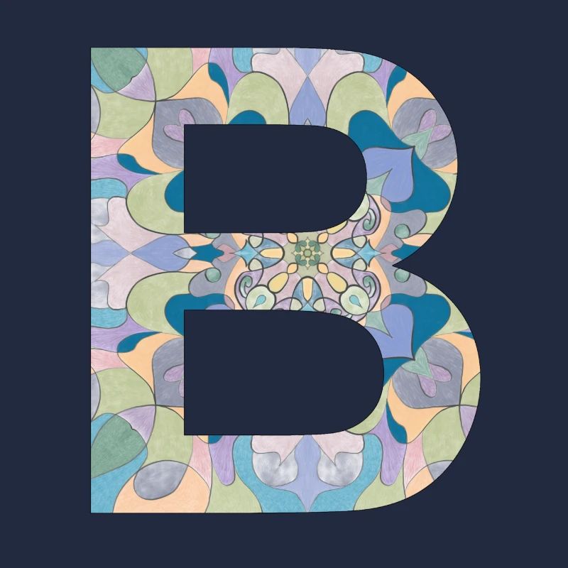 Buchstabe B im Mandala